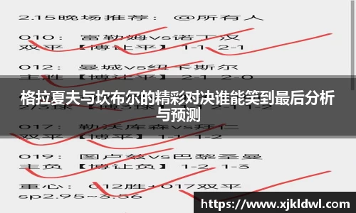 格拉夏夫与坎布尔的精彩对决谁能笑到最后分析与预测
